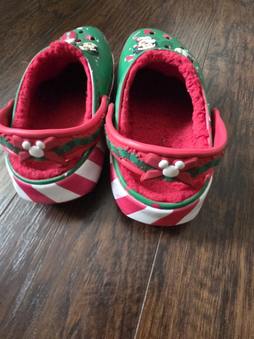 Crocs Kids Disney Mickey Christmas Lined Clog - Green/Red
